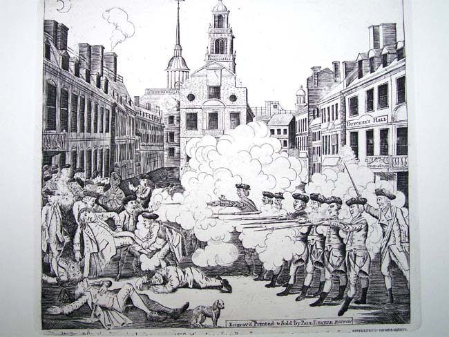 A Limited Edition Reprint of Paul Revere's famous depiction of the "Bloody Massacre" which took place in Boston on March 5, 1770. — image 4